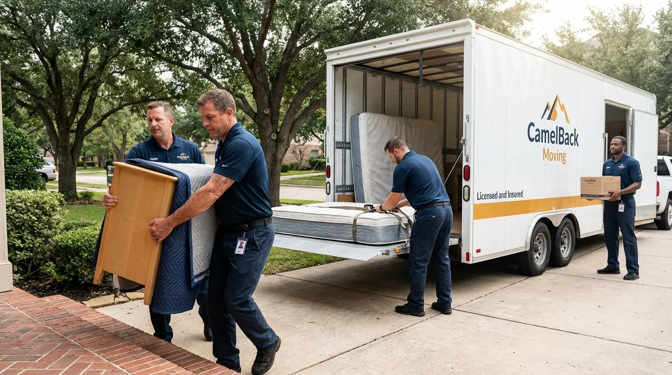 Crew loading residential truck for cross-state move from Guaynabo, PR